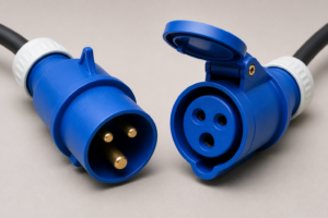 Image of 16 amp (blue) hookup connectors